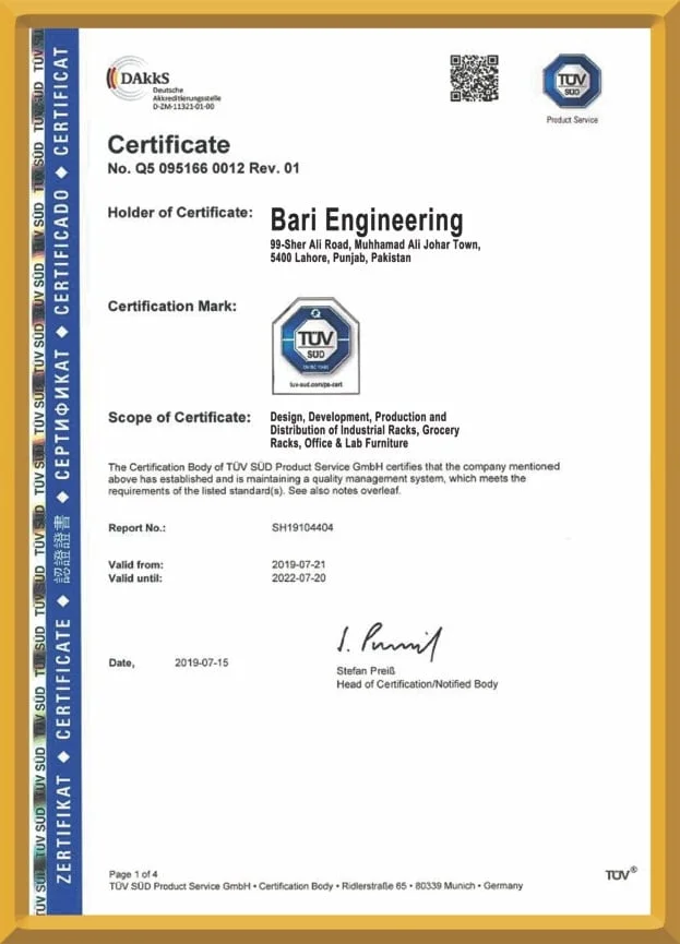 DAKKS Certificate